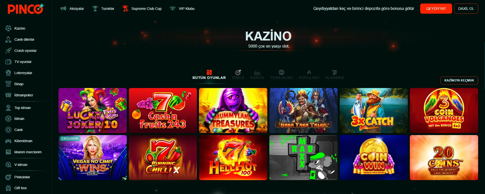 casino pinco online